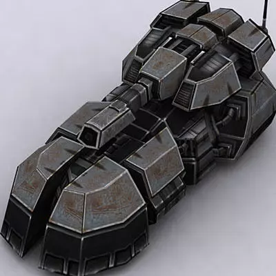 3DRT - Sci-Fi Hovertank8 Low-poly 3D model_0