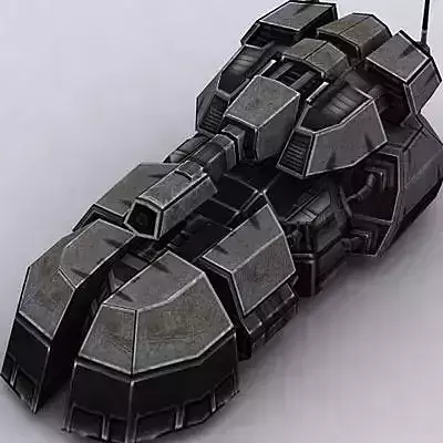3DRT - Sci-Fi Hovertank8 Low-poly 3D model