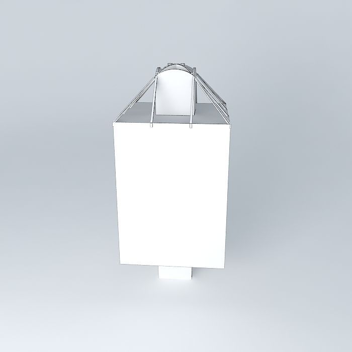 The Qube tall building with reflections in it Free 3D model_4