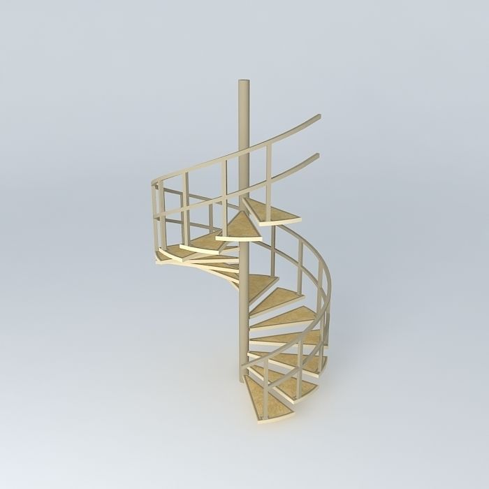 Spiral Stairs Free 3D model_2