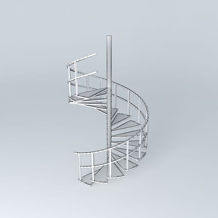 Spiral Stairs Free 3D model_4