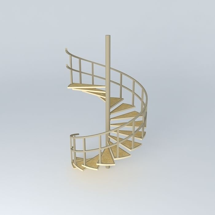 Spiral Stairs Free 3D model_1
