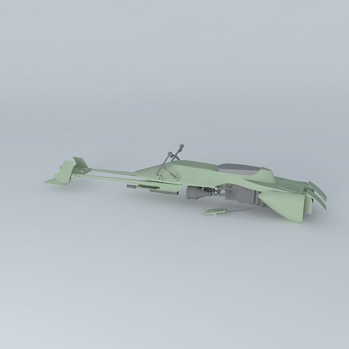 Star Wars  Speeder Bike 3D model_1