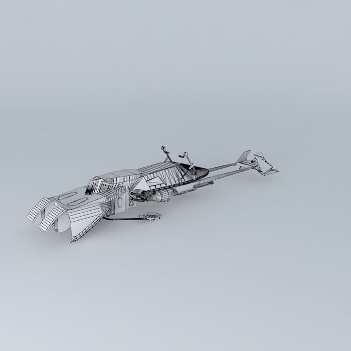 Star Wars  Speeder Bike 3D model_3