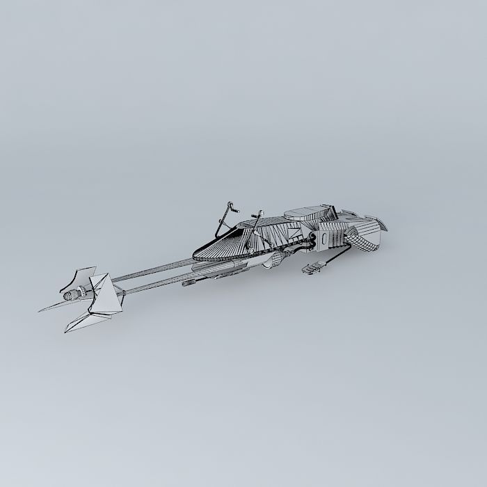 Star Wars  Speeder Bike 3D model_4