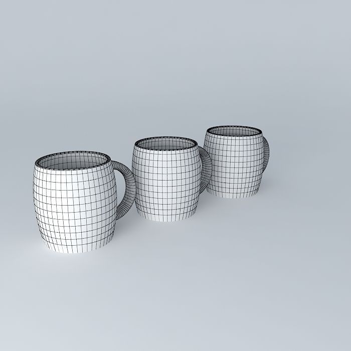 Starbucks mug collection 3D model_4