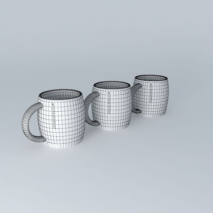 Starbucks mug collection 3D model_3