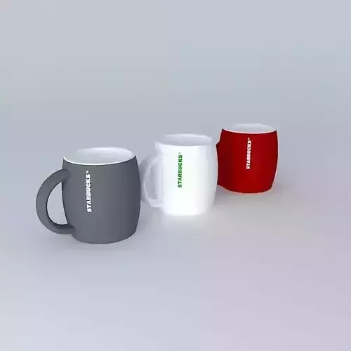 Starbucks mug collection 3D model