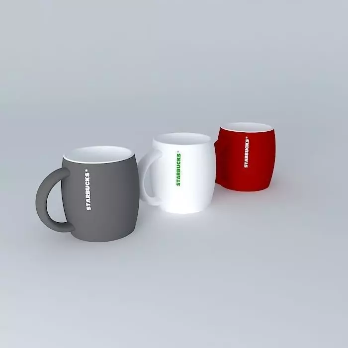 Starbucks mug collection 3D model_0