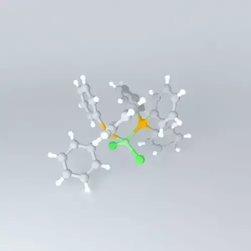 tetrahedral dichlorobis triphenylphosphine nickel Free 3D model