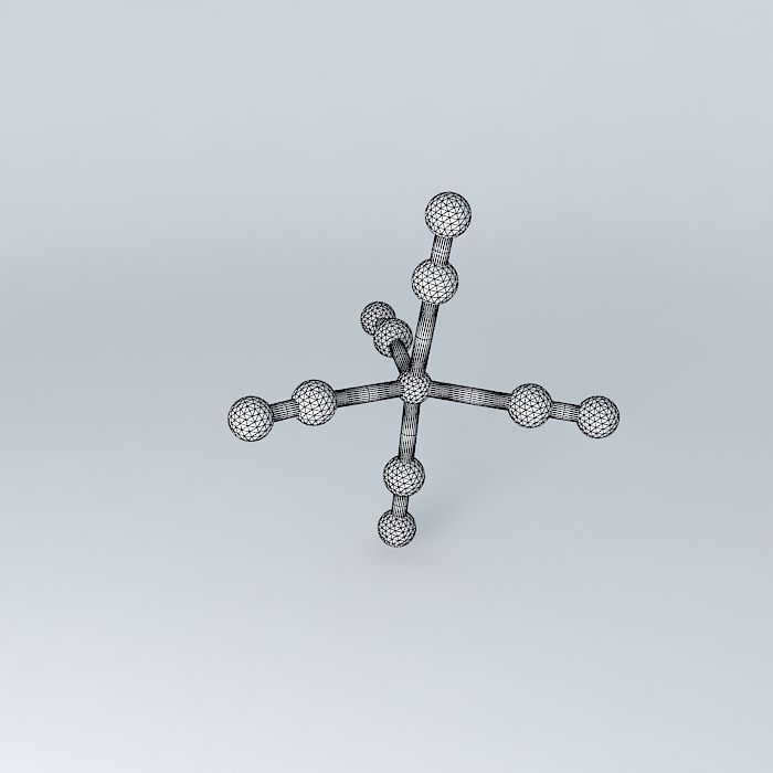 trigonal bipyramidal pentacyano nickel II Free 3D model_4