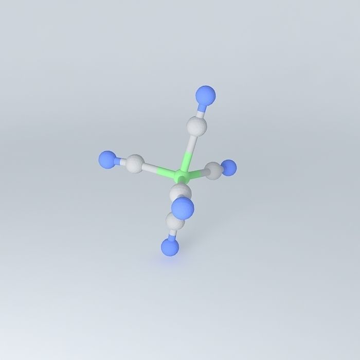 trigonal bipyramidal pentacyano nickel II Free 3D model_2