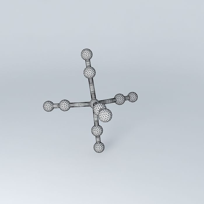 trigonal bipyramidal pentacyano nickel II Free 3D model_3
