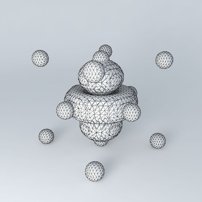 d z2 orbital superimposed on an octahedral model Free 3D model_3