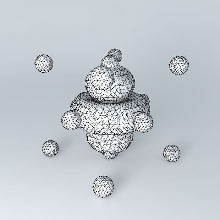 d z2 orbital superimposed on an octahedral model Free 3D model_4