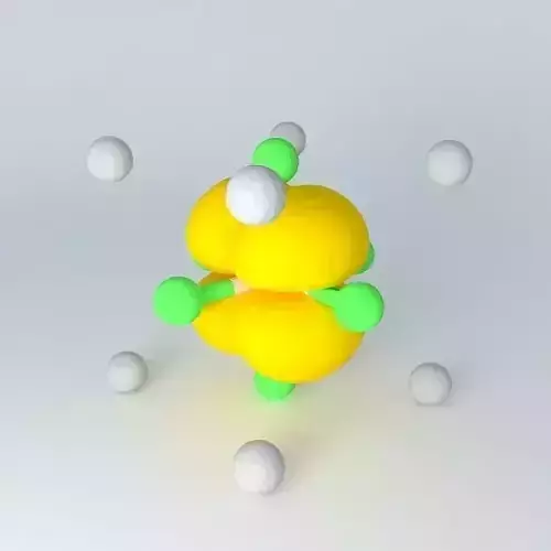 d yz orbital superimposed on an octahedral model