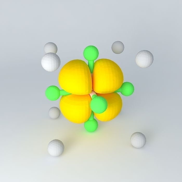 d yz orbital superimposed on an octahedral model Free 3D model_2