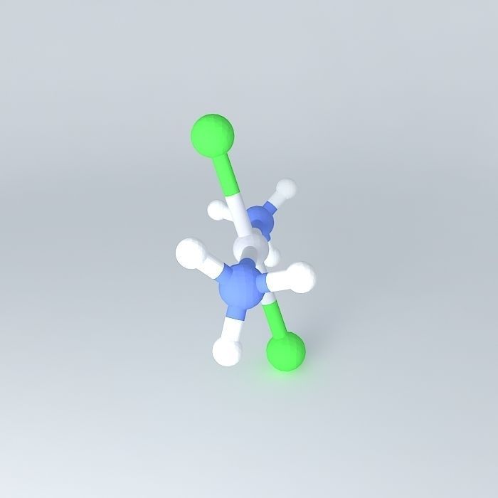 Trans diamminedichloroplatinum Free 3D model_2