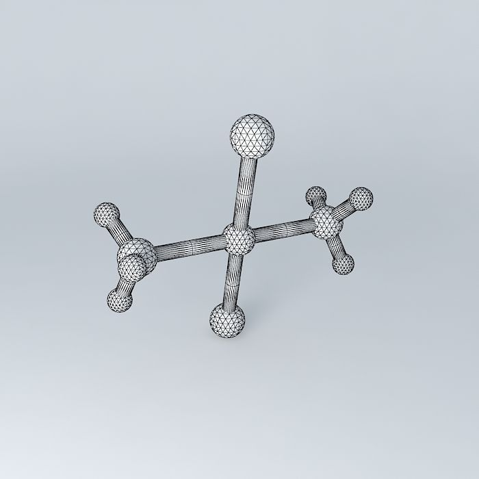 Trans diamminedichloroplatinum Free 3D model_3