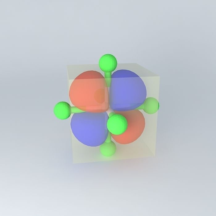 d yz orbital superimposed on an octahedral Free 3D model_2