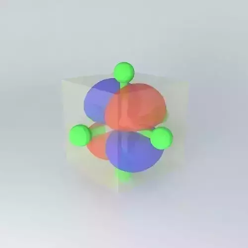 d yz orbital superimposed on an octahedral