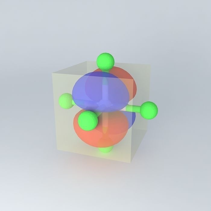 d yz orbital superimposed on an octahedral Free 3D model_1