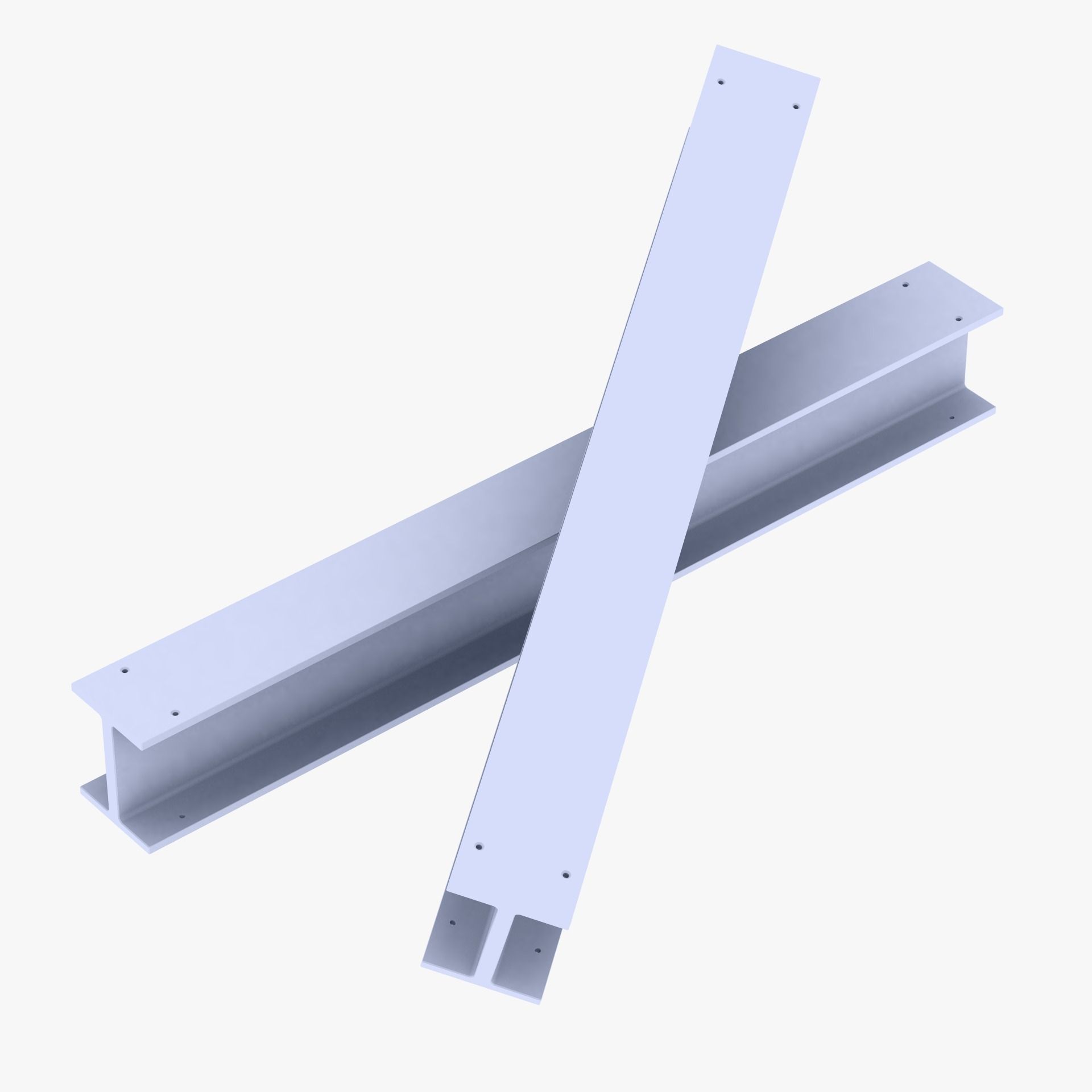Construction Beam  Low-poly 3D model_2