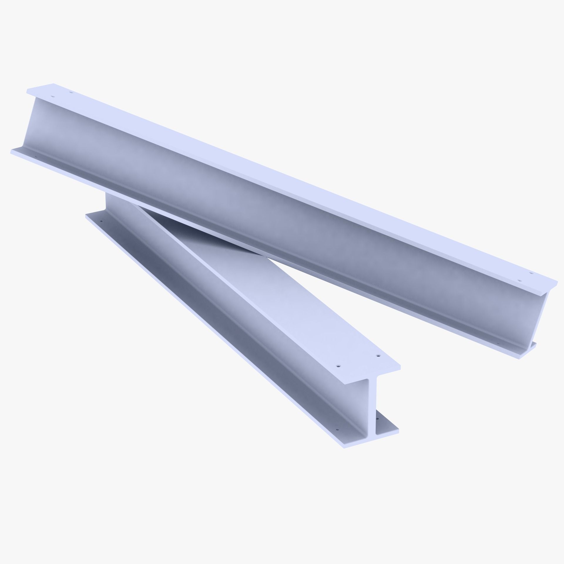 Construction Beam  Low-poly 3D model_3