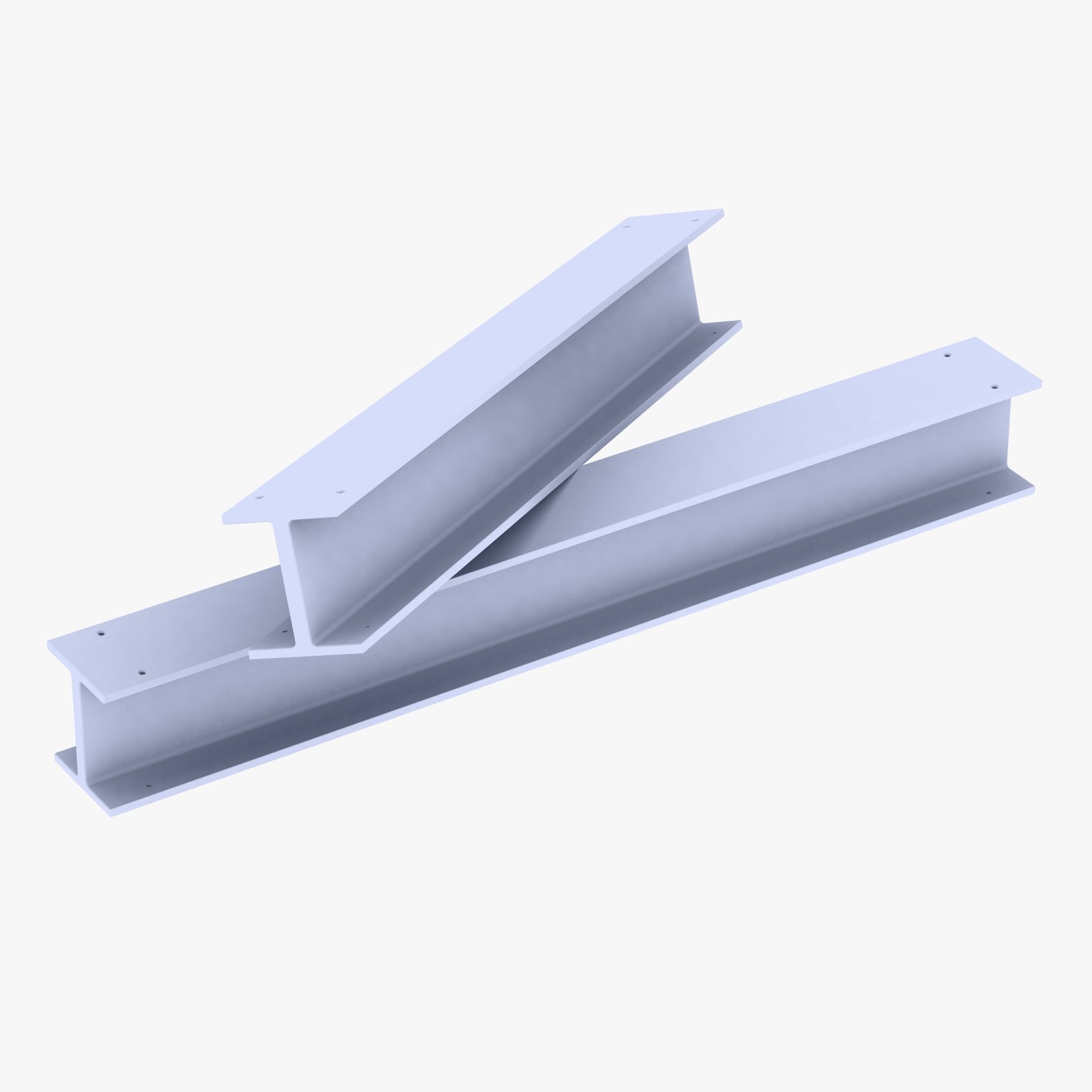 Construction Beam  Low-poly 3D model_1