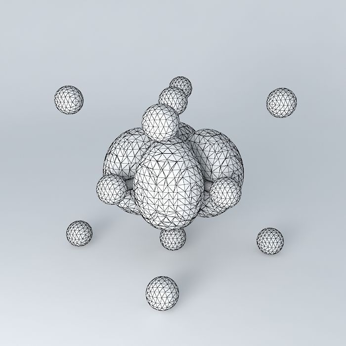 d xy orbital superimposed on an octahedral model Free 3D model_4