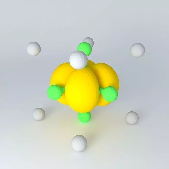 d xy orbital superimposed on an octahedral model Free 3D model_0