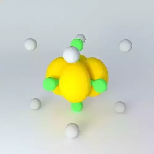 d xy orbital superimposed on an octahedral model