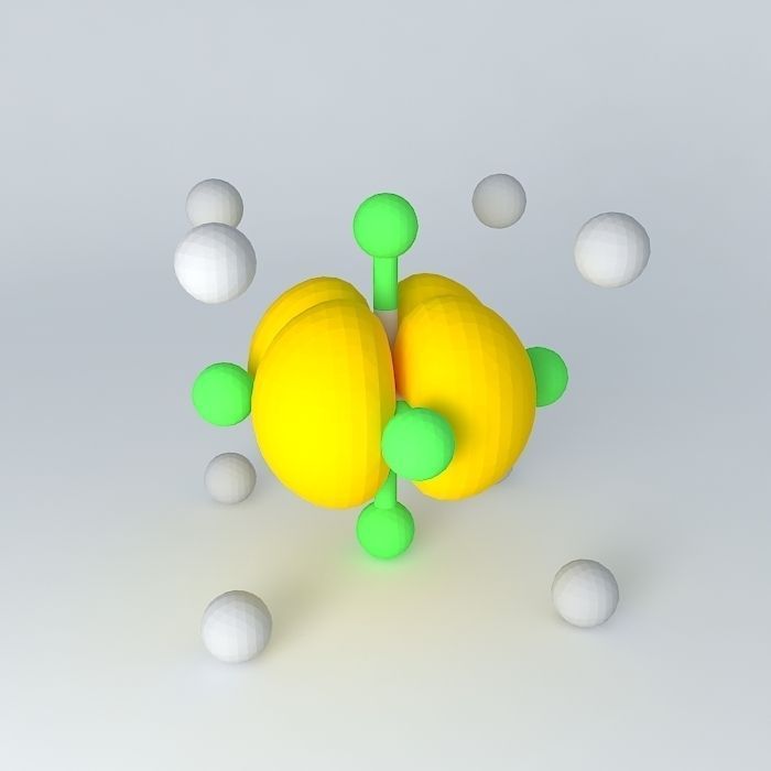 d xy orbital superimposed on an octahedral model Free 3D model_2