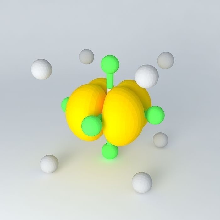 d xy orbital superimposed on an octahedral model Free 3D model_1