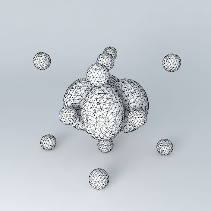 d xy orbital superimposed on an octahedral model Free 3D model_3