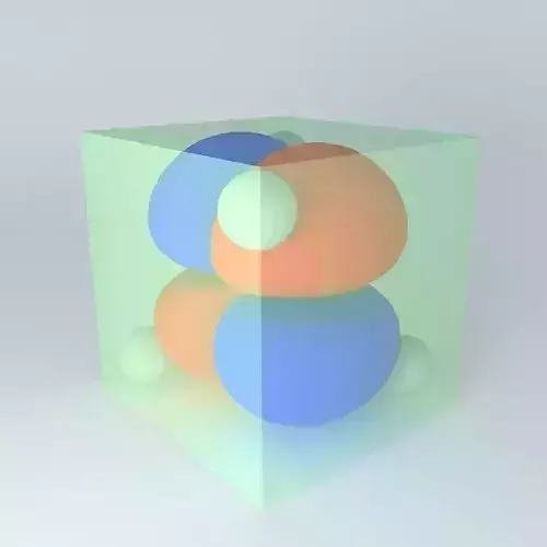 d yz orbitals superimposed on a tetrahedral model