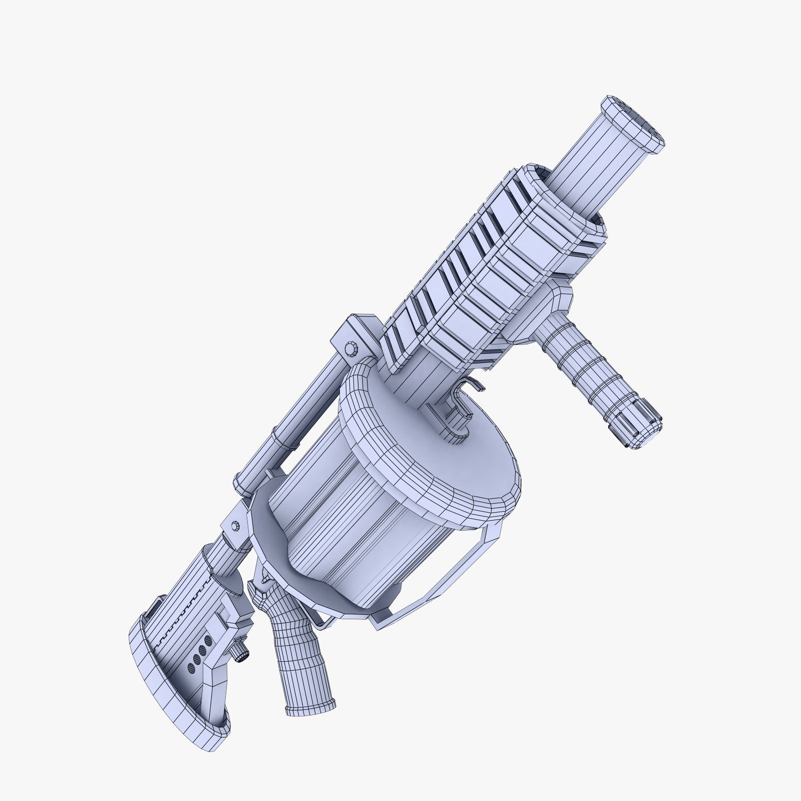 Milkor MGL Multiple Grenade Launcher Low-poly 3D model_5