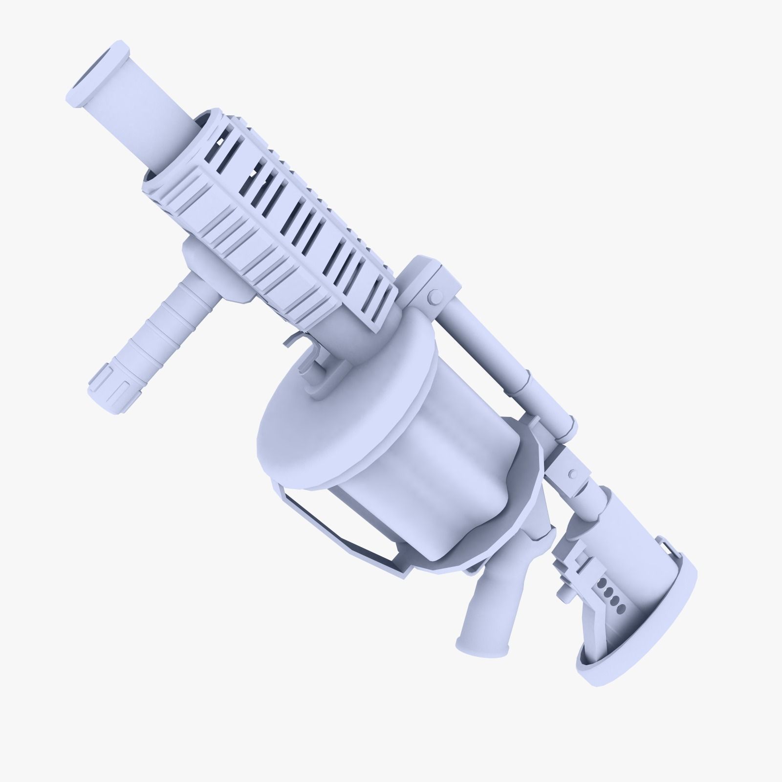 Milkor MGL Multiple Grenade Launcher Low-poly 3D model_2