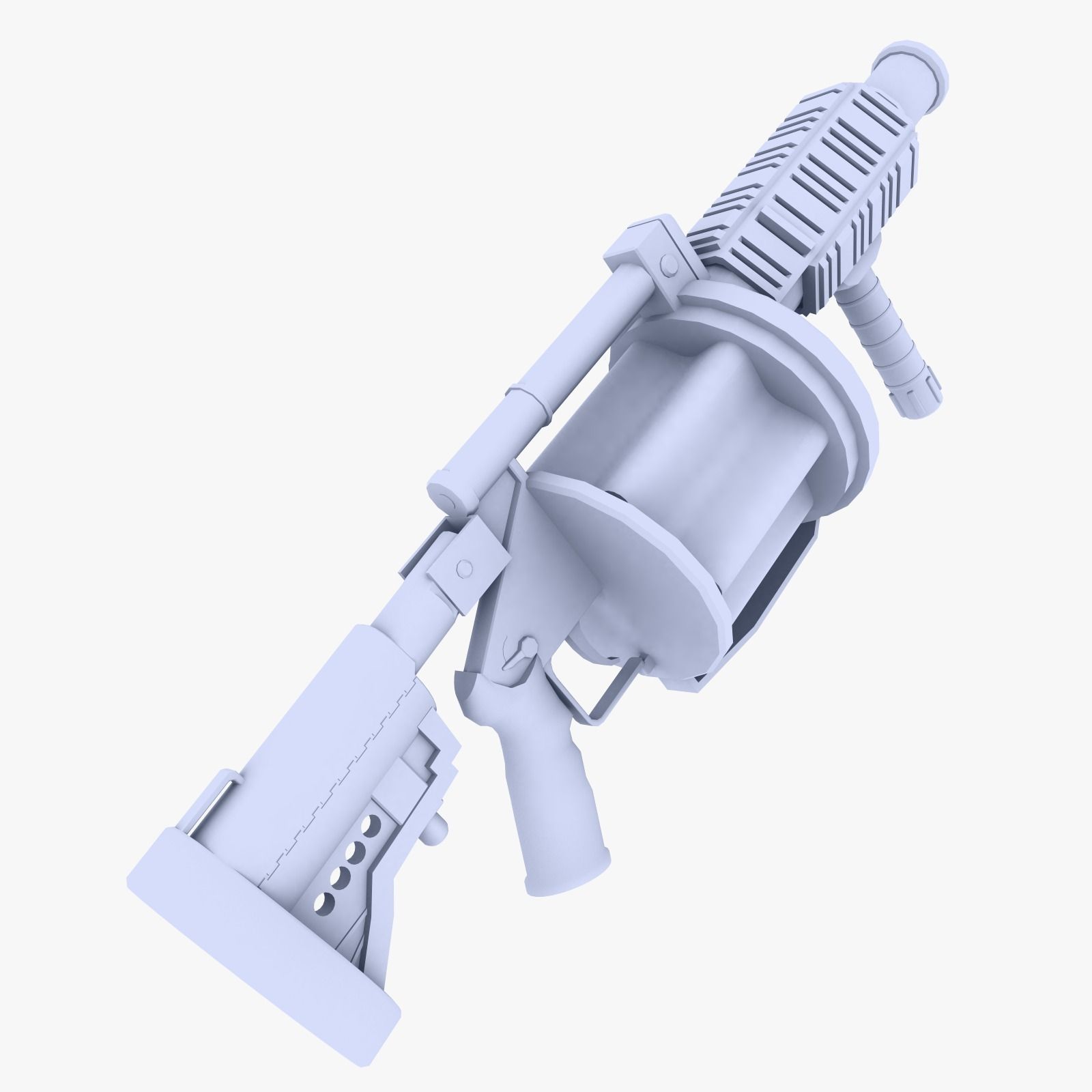 Milkor MGL Multiple Grenade Launcher Low-poly 3D model_0