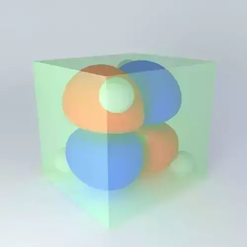 d xz orbital superimposed on a tetrahedral model Free 3D model