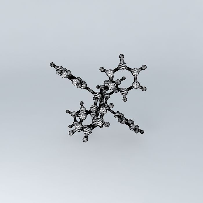 Square planar dichlorobis triphenylphosphine nickel Free 3D model_3