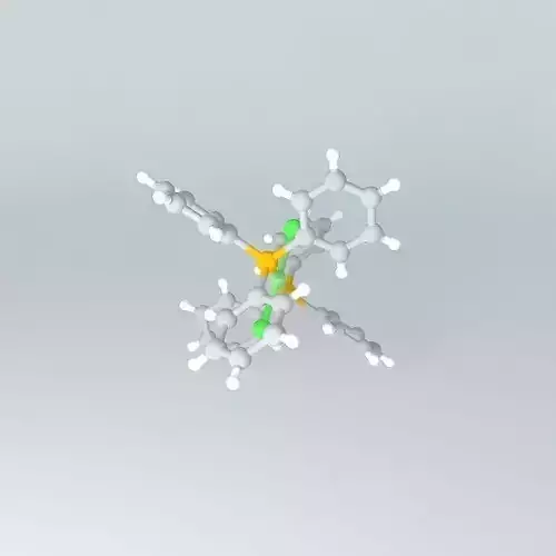 Square planar dichlorobis triphenylphosphine nickel Free 3D model