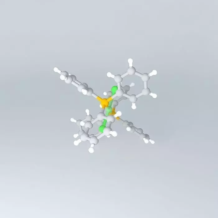 Square planar dichlorobis triphenylphosphine nickel Free 3D model_0