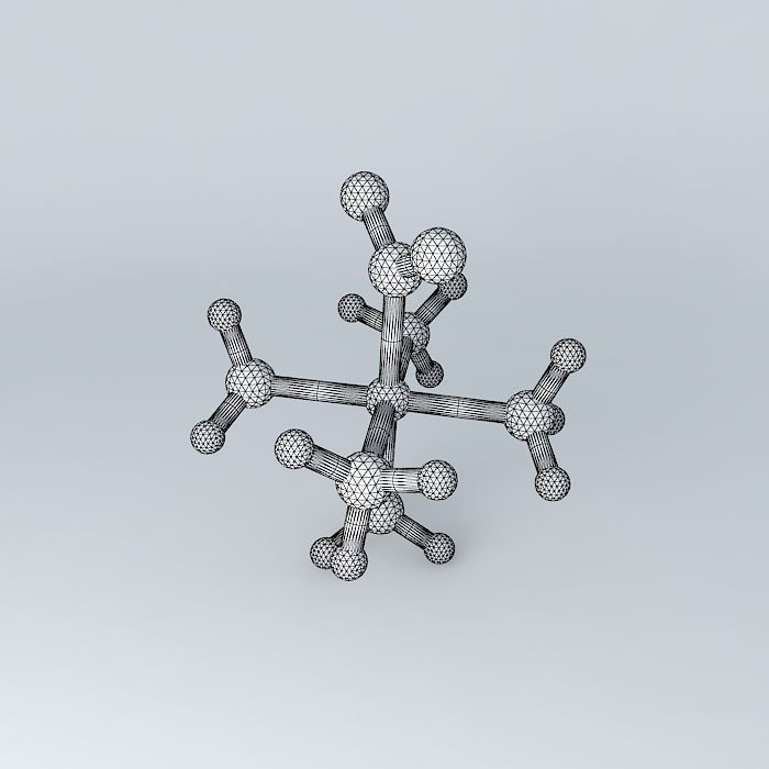 Pentaamminenitrocobalt molecule Free 3D model_3