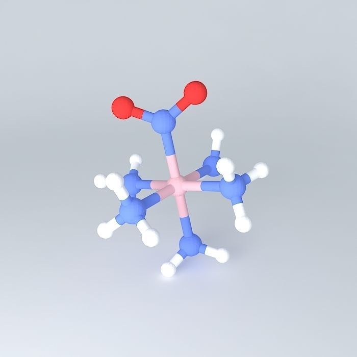 Pentaamminenitrocobalt molecule Free 3D model_2
