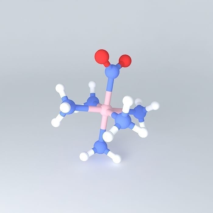 Pentaamminenitrocobalt molecule Free 3D model_1