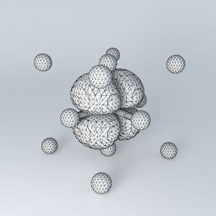 d xz orbital superimposed on an octahedral model Free 3D model_4