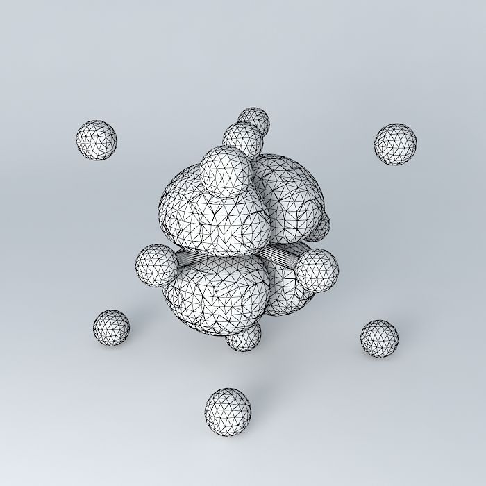 d xz orbital superimposed on an octahedral model Free 3D model_3