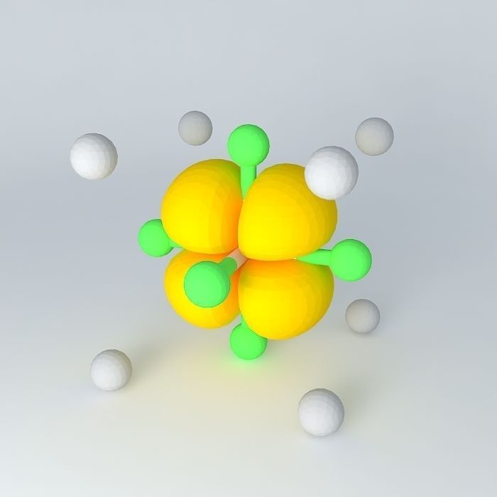 d xz orbital superimposed on an octahedral model Free 3D model_1