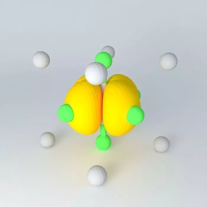 d x2y2 orbital superimosed on an octahedral model Free 3D model_0